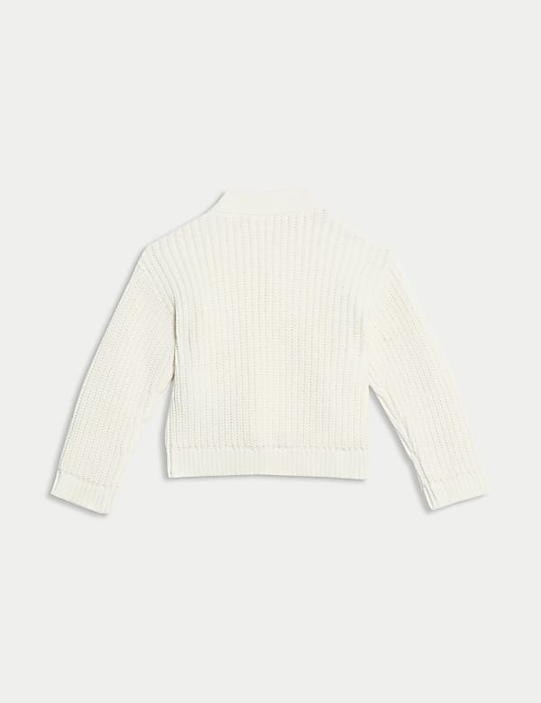 Pure Cotton Knitted Cherry Cardigan (0-6 Yrs) - JO