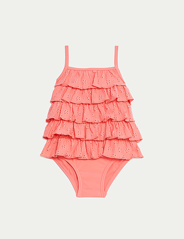 Ruffle Swimsuit 0 3 Yrs PINK Swimwear M S CH