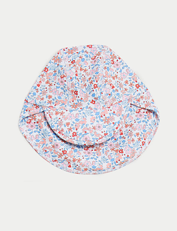 Ensemble 2 pi&egrave;ces avec maillot de bain et chapeau &agrave; motif fleuri (jusqu&rsquo;au 3 ans) - LU