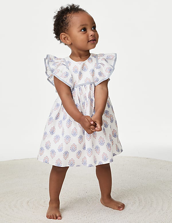 Pure Cotton Printed Dress (0-3 Yrs)