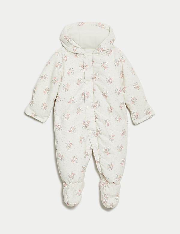 Ditsy Floral Snowsuit (0-3 Yrs) - DK