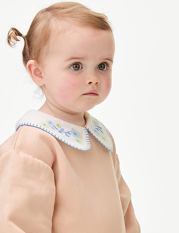 Cotton Rich Embroidered Sweatshirt (0-3 Yrs) - EE