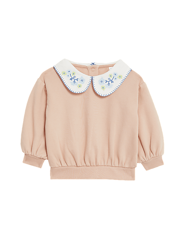 Cotton Rich Embroidered Sweatshirt (0-3 Yrs)