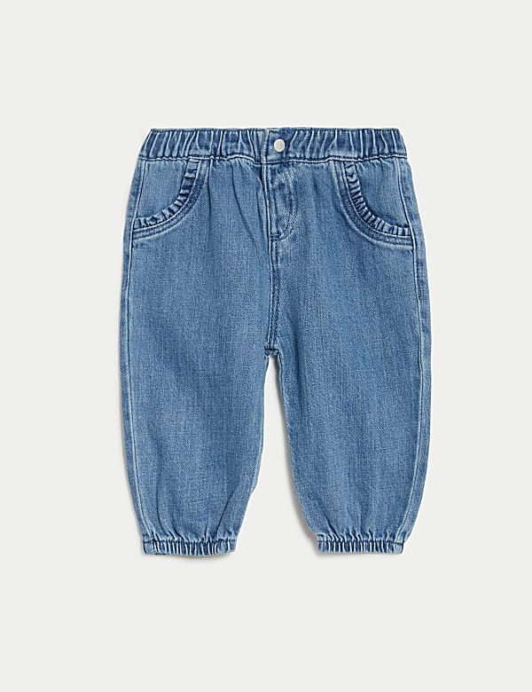 Katoenrijke denim jeans (0-3 jaar) - NL