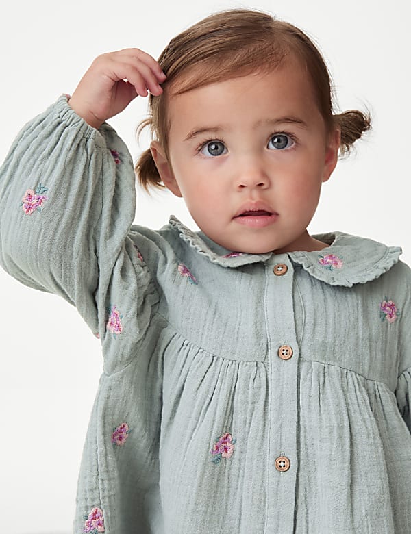 2pc Cotton Rich Dress and Tights Outfit (0-3 Yrs)