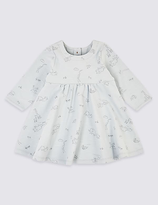 2 Pack Jersey Animal Print Dress (7lbs-12 Mths)