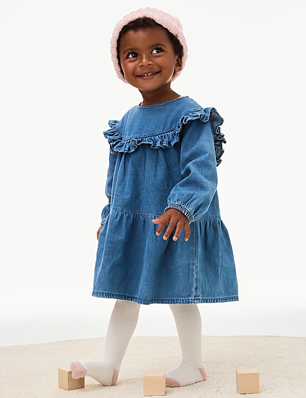 2pc Cotton Rich Dress with Tights (0-3 Yrs)