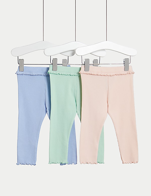 3pk Cotton Rich Leggings (0-3 Yrs)