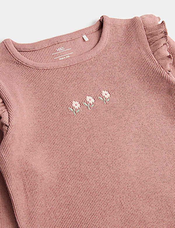 3 Pack Pure Cotton Jersey Floral Tops (0-5 Yrs) - NZ