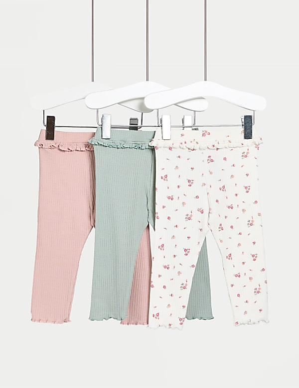 Lot de 3 leggings en coton (jusqu’au 3 ans) - CA