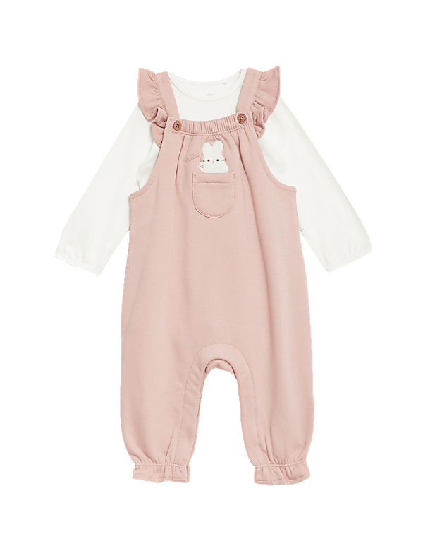 2pc Cotton Rich Dungarees (0-3 Yrs)