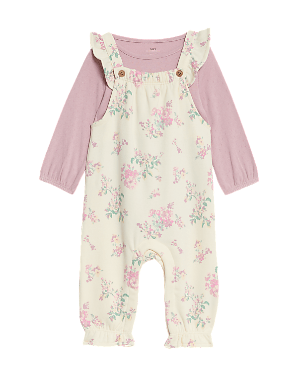 2pc Cotton Rich Floral Outfit (0-3 Yrs)