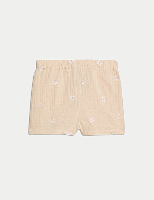 2pc Pure Cotton Floral Top & Shorts Outfit (0-3 Yrs) - LU