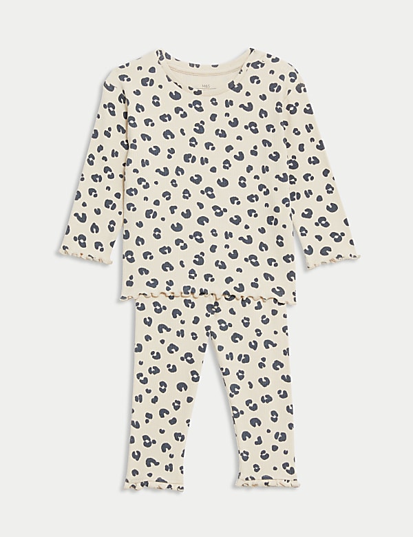 2pc Cotton Rich Jersey Animal Print Outfit (0-3 Yrs) - JO