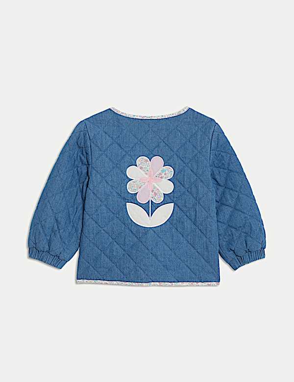 Cotton Rich Denim Quilted Jacket (0-3 Yrs) - NL