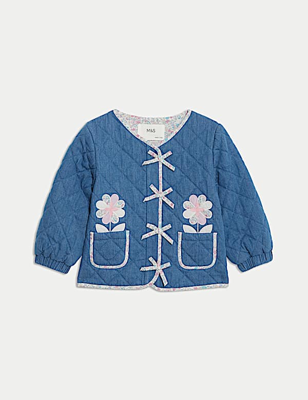 Cotton Rich Denim Quilted Jacket (0-3 Yrs) - CY