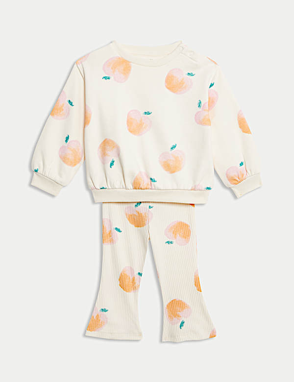 2pc Cotton Rich Peach Top & Bottom Outfit (0 Mths-3 Yrs) - VN
