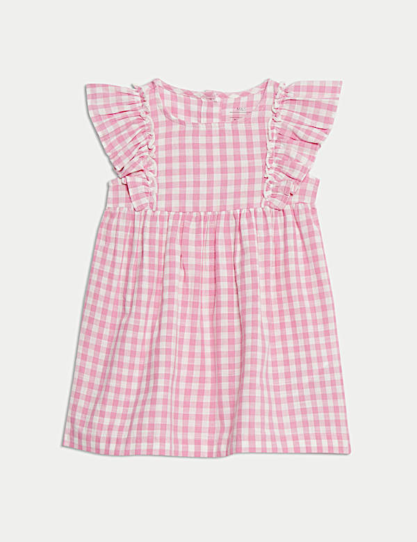 Pure Cotton Gingham Dress (0-3 Yrs) - VN