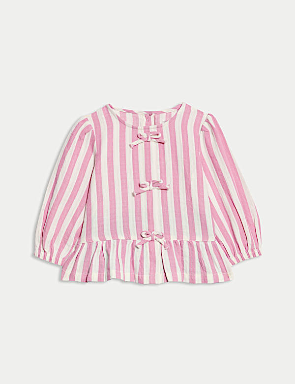 Ensemble 2 pièces top et jean 100 % coton à rayures (jusqu’au 6 ans) - CA