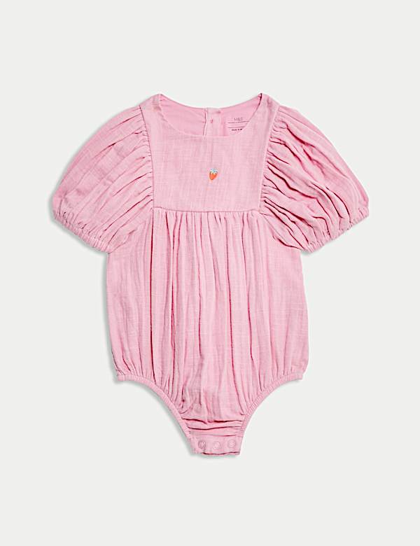 Pure Cotton Strawberry Romper (0-3 Yrs) - VN