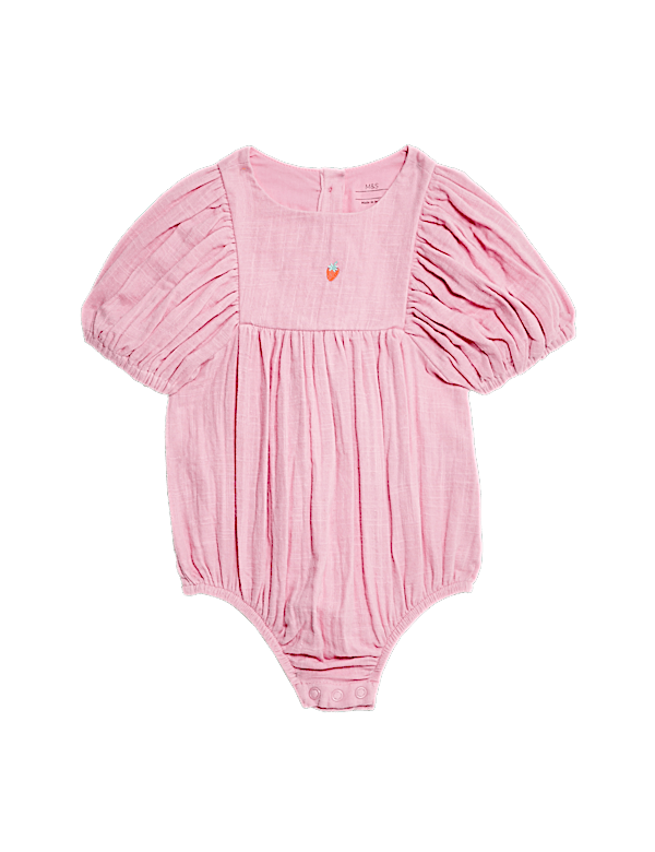 Pure Cotton Strawberry Romper (0-3 Yrs)