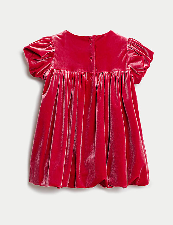 2pc Velour Bow Dress with Tights (0-8 Yrs)