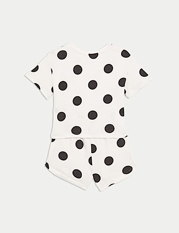 2pc Pure Cotton Spot Shorts & T-Shirt Set (0-3 Yrs) - LT