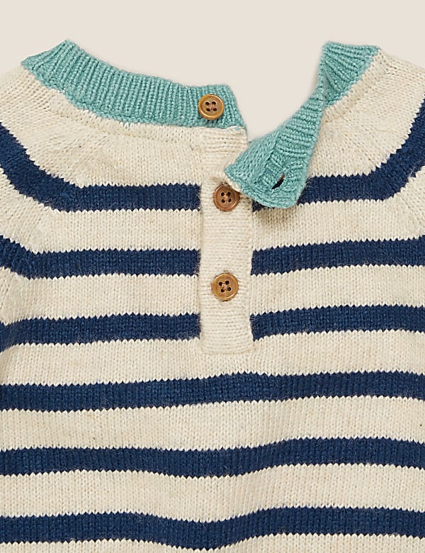 2pc Cotton Stripe Knitted Dress (0-3 Yrs)