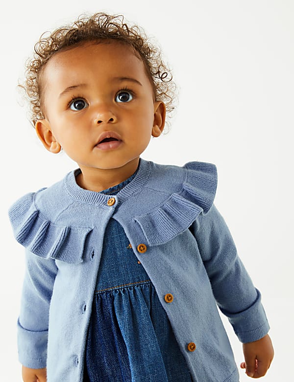 Frill Collar Cardigan (0-3 Yrs)