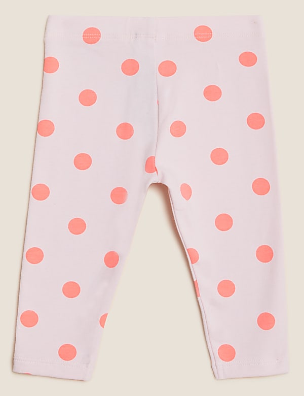 Cotton Rich Polka Dot Leggings