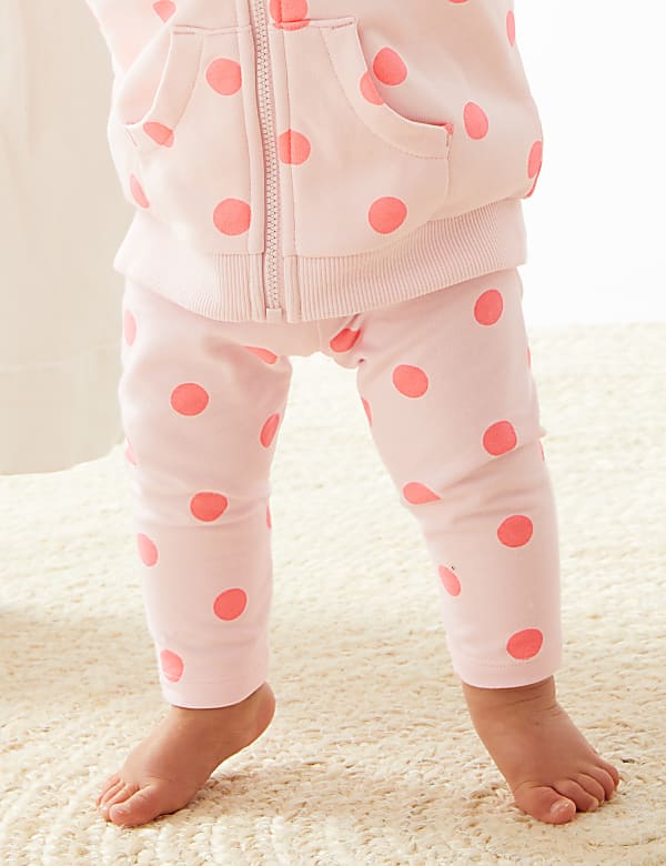Cotton Rich Polka Dot Leggings