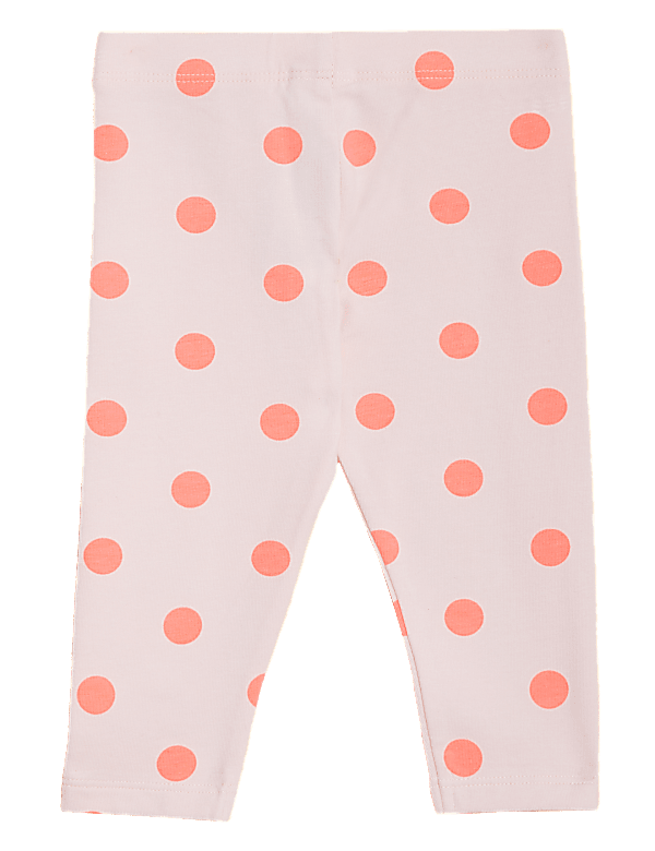 Cotton Rich Polka Dot Leggings