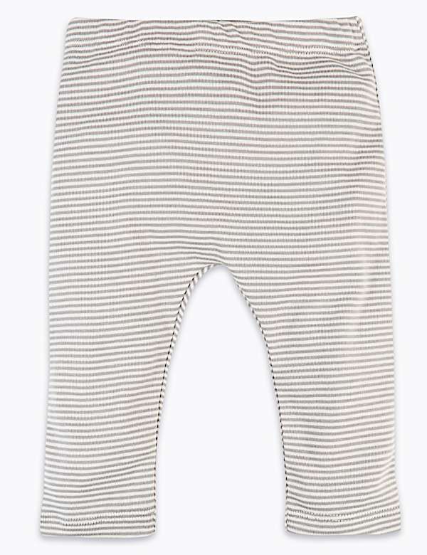 3 Pack Cotton Striped & Star Print Leggings