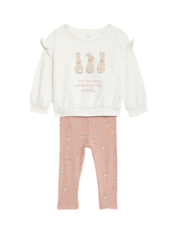 Cotton 2pc Peter Rabbit&trade; Sweat Outfit (0-3 Yrs)