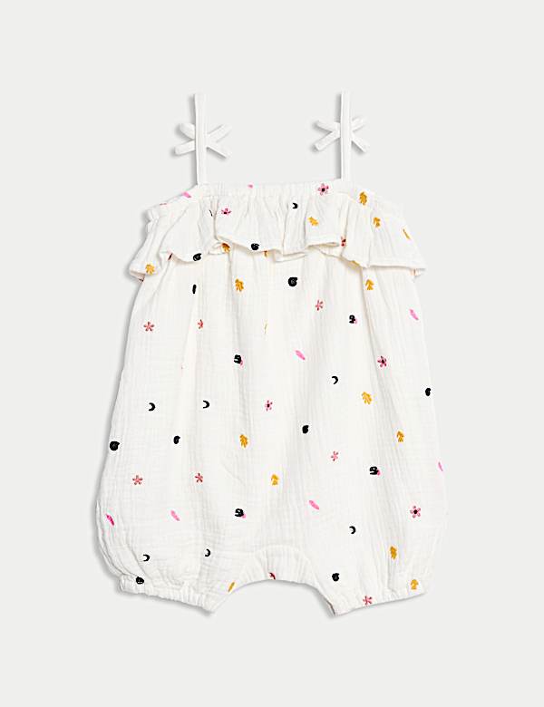 Pelele 100 % algod&oacute;n con bordado (0-3 a&ntilde;os) - ES