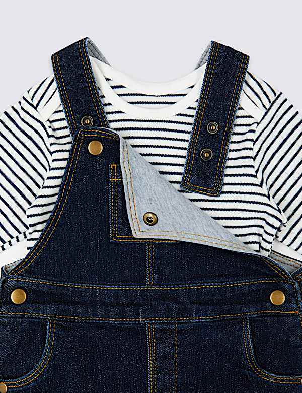 2 Piece Bodysuit & Pinafore Outfit (0-3 Yrs)