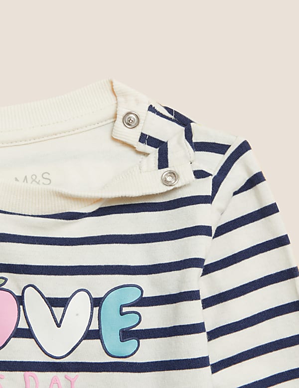 Pure Cotton Love This Day Slogan Top
