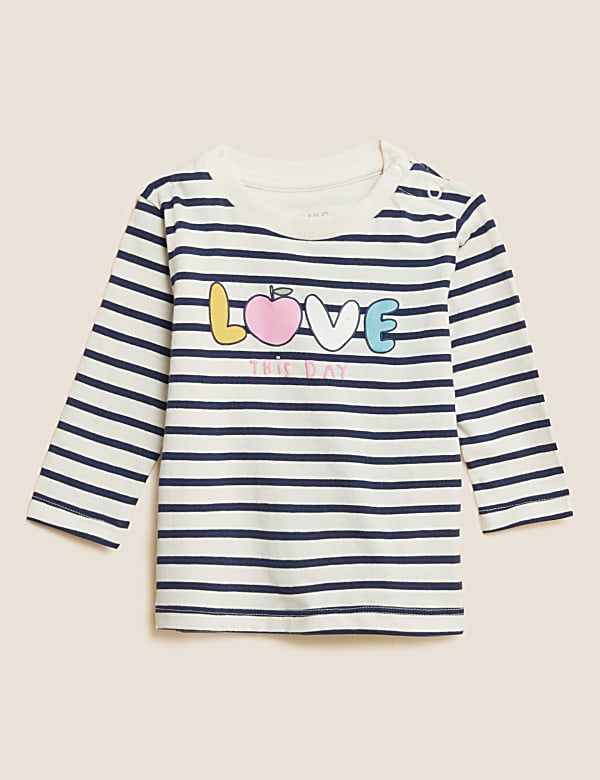 Pure Cotton Love This Day Slogan Top