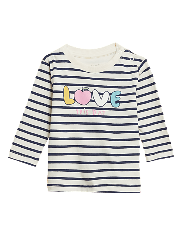 Pure Cotton Love This Day Slogan Top