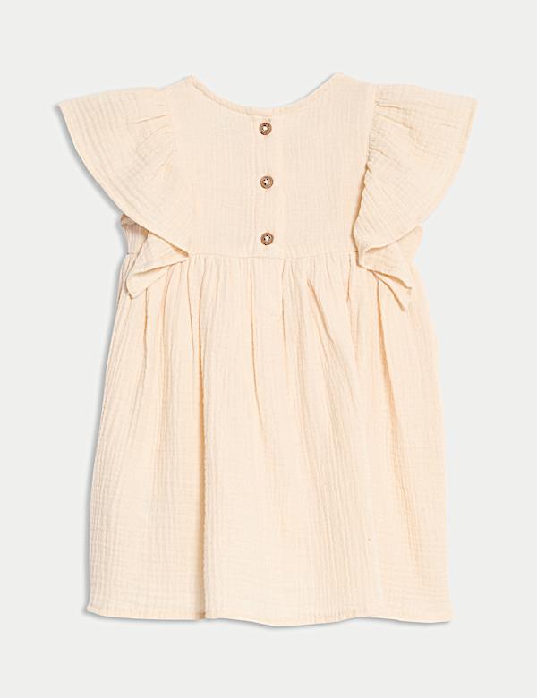 Cotton Crochet Yoke Woven Dress