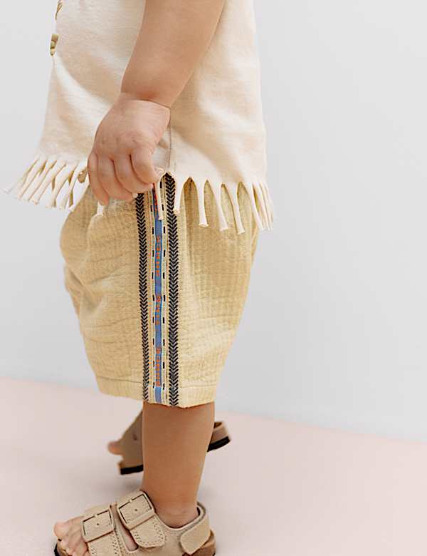 Pure Cotton Taco Fringe T-shirt and Shorts (0-5 Yrs) - IT