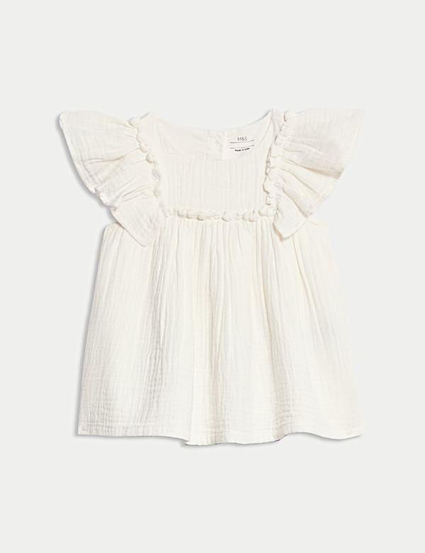 2 potong Pakaian Legging Katun Murni Motif Bunga Kecil (0-3 Tahun) - ID