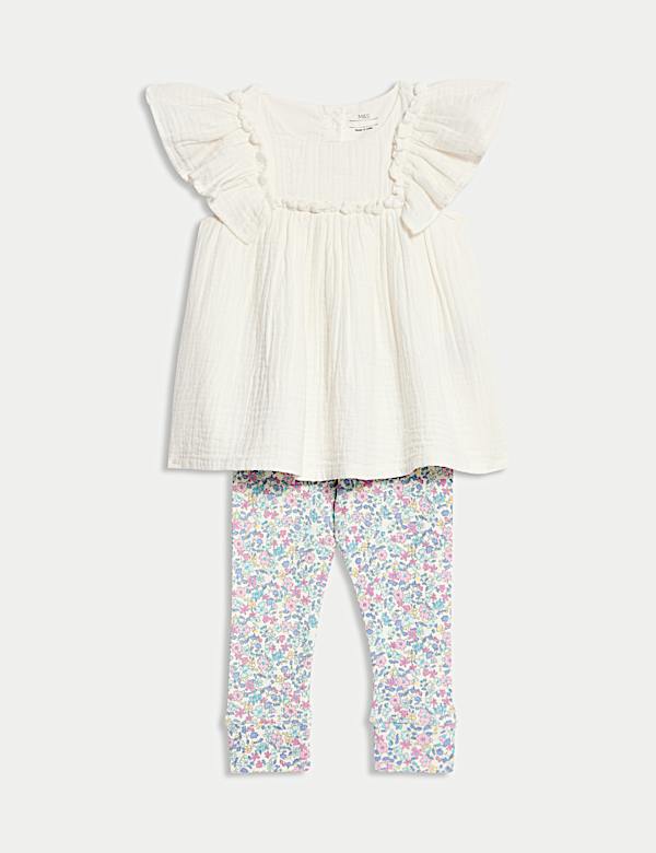 2pc Pure Cotton Ditsy Leggings Outfit (0-3 Yrs) - VN