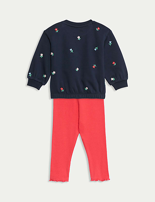 2pc Cotton Rich Floral Outfit (0-3 Yrs) - NL