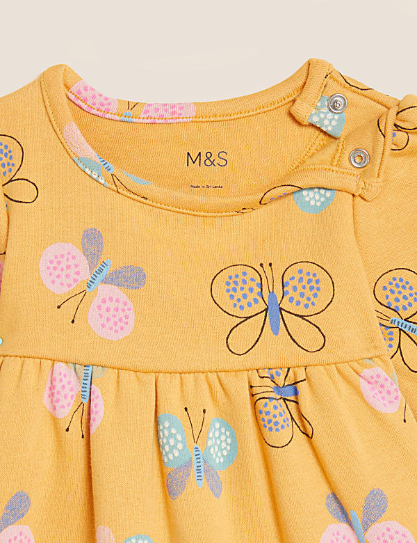 Cotton Rich Butterfly Print Dress