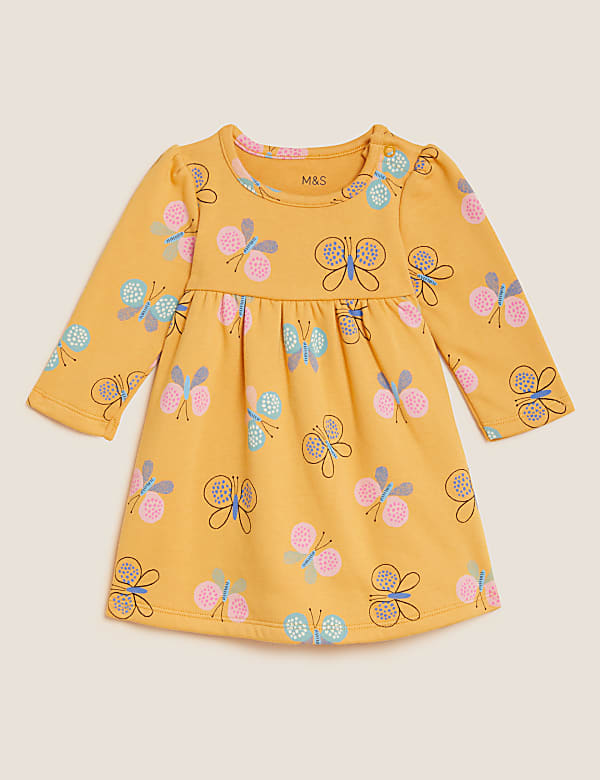Cotton Rich Butterfly Print Dress