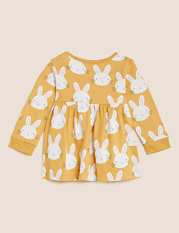 Pure Cotton Bunny Print Peplum Top