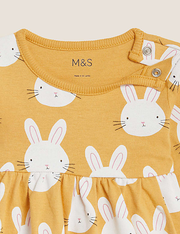 Pure Cotton Bunny Print Peplum Top