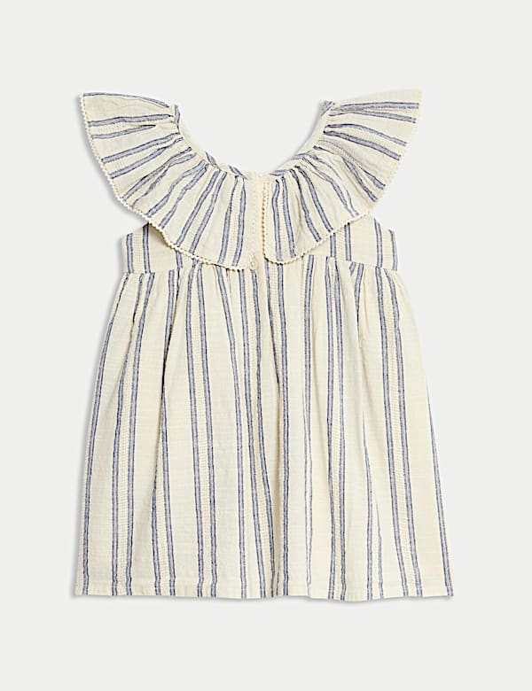 Pure Cotton Striped Dress (0-3 Yrs)