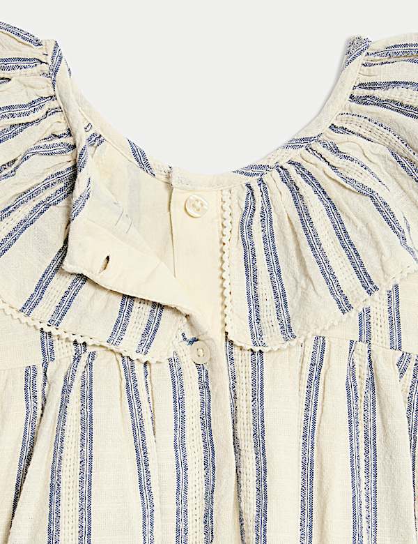 Pure Cotton Striped Dress (0-3 Yrs)